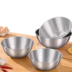 17cm Rostfri Stål Skål - Mångsidig Köks- & Bakningsskål