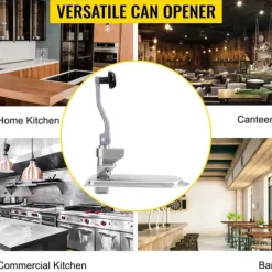 30cm 6st/min manuell kommersiell konservöppnare, effektiv skärning, 2 monteringssätt, arbetsbesparande vridhandtag, lätt och hållbar