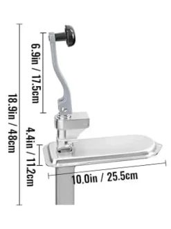 30cm 6st/min manuell kommersiell konservöppnare, effektiv skärning, 2 monteringssätt, arbetsbesparande vridhandtag, lätt och hållbar