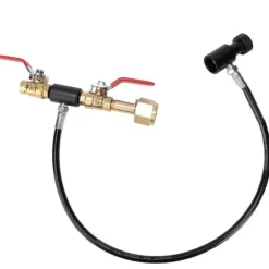 CO2-flaskpåfyllningsadapter med 91 cm slang för sodapåfyllning EU W21.8‑14 gänga