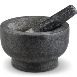 Cole - murare - H122126 - Clavering mortel och mortelstöt, 20cm, mortel och mortel för kökskryddor, granit, 2 års garanti