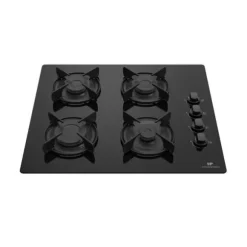 CONTINENTAL EDISON bord med 4 brännare - Gas - Svart glas