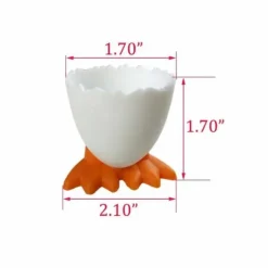 Coquetier - Saijer - Set med 6 ägghalvor - Äggskärare ingår - Diskmaskinvänlig - Kreativ design