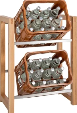 Crate Rack Oak, dryckeshållare, lättillgänglig - för 2 lådor