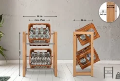 Crate Rack Oak, dryckeshållare, lättillgänglig - för 2 lådor