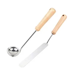 Crepespatel i bok i rostfritt stål