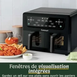 CUISINART Airfryer AFD10XBLE - 10,4 l kapacitet - Dubbel tank - Svart - 2400 W