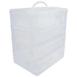 Cupcakebärare, 4 nivåer, ergonomisk design,svart