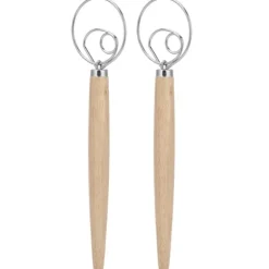 Degblandare i rostfritt stål - 2 st, Ekhandtag - Kökstillbehör