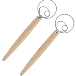 Degblandare i rostfritt stål - 2 st, Ekhandtag - Kökstillbehör