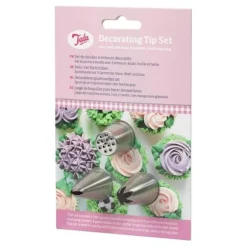 Dekorationsset - Stjärna, Löv, gräs tyll med spritspåse Tala