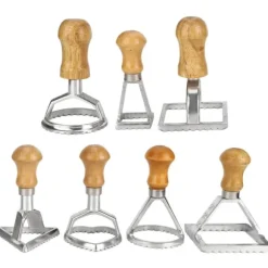 7-delad dumplingformsats - gör-det-själv-kakor, tårtor, bakverk och pasta-stämpelpressmaskin - kökstillbehör