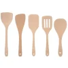 5-delars set träspatelsked matlagningsverktyg köksredskap kit för non-stick panna