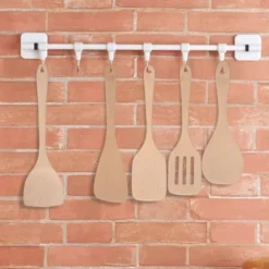 5-delars set träspatelsked matlagningsverktyg köksredskap kit för non-stick panna