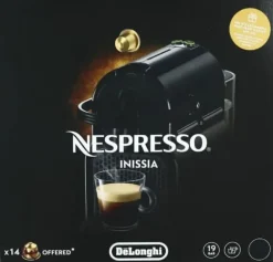 De'Longhi Nespresso Inissia EN 80.B - Kaffemaskin - 19 bar - sort