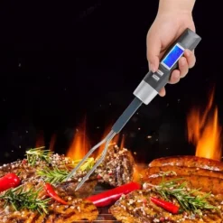 Digital BBQ Kötttermometer Gaffel Grillgaffel med LCD-skärm