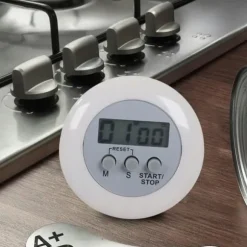 Digital Kökstimer med LCD Display och Magnet Vit