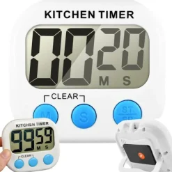 Digital Kökstimer med Magnet och Tydlig Skärm – Elektronisk Klocka för Matlagning