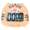 Digital Kökstimer Nedräkning Nedräkning Tecknad Djurljud Blixtvarning Enkel användning med ställ för matlagning Undervisning Gul tiger