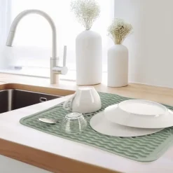 Dish Torkmatta Köksställ Driner Krukor Koppar