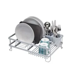 Diskavlopp med bestickhållare - Master Class 42x22x13cm Grå