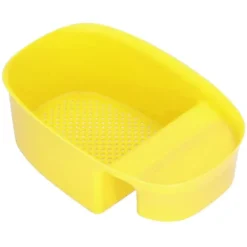 Diskbänk avloppskorg Hushållssadelformad nätsil för köksavfall Grönsaksfrukt Gul