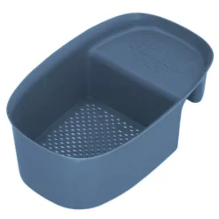 Diskbänk avloppskorg Hushållssadelformad nätsil för köksavfall Grönsaksfrukter Blå