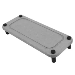 Diskbänk Caddy Instant Dry Diskbänksorganisator torkar direkt Diskbänkshållare Diatomaceous Piedestal Stand Riser med rostfria fötter Grå