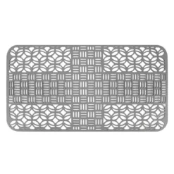 Diskbänksmattor Silikon Anti-halk Värmebeständig 66x35cm Stor storlek Fyrkantig ihålig diskbänksskydd för kök Grå