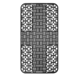 Diskbänksmattor Silikon Anti-halk Värmebeständig 66x35cm Stor storlek Fyrkantig ihålig diskbänksskydd för kök Svart