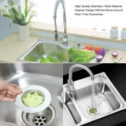 Diskbänkssil / avloppssil rostfritt stål 2-pack