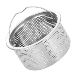 Diskbänkssil med handtag 304 rostfritt stål diskbänksavlopp Djup kopp korgsil 3 tum ytterdiameter