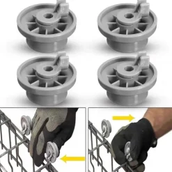 Diskmaskin Nedre Korg Hjul Ersättning - 8 Pack, Kompatibelt med Bosch och Siemens Diskmaskiner