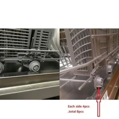 Diskmaskin Nedre Korg Hjul Ersättning - 8 Pack, Kompatibelt med Bosch och Siemens Diskmaskiner