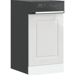 Diskmaskinspanel högglans vit 45x1,5x67 cm konstruerat trä