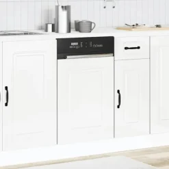 Diskmaskinspanel högglans vit 45x1,5x67 cm konstruerat trä