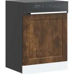 Diskmaskinspanel Porto rökfärgad ek 60x1,5x67cm konstruerat trä