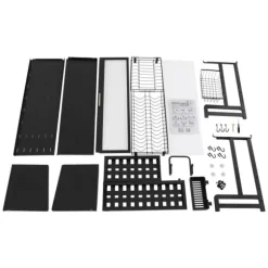 Diskställ - Över diskbänk torkställ - Utdragbar - Rosttålig - Mått 84,5×28×31 cm - Max belastning 100 kg - Kolstål och PP - Svart
