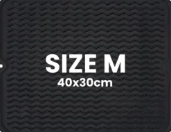Diskställsmatta, Värmebeständig, Halkfri Design,Storlek M eller L-a, Svart 40x30cm