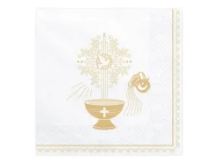 Dopservetter, 33x33cm, guld (1 förpackning / 20 st.)