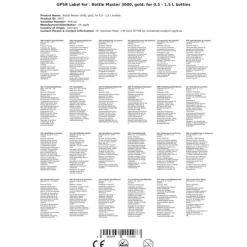 Doserings Bottle Master 3000, för 0,5 - 1,5 liter flaskor, pip, guld, Serveringskvantitet:40 ml