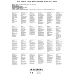 Doserings Bottle Master 3000, för 0,5 - 1,5 liter flaskor, pip, guld, Serveringskvantitet:40 ml