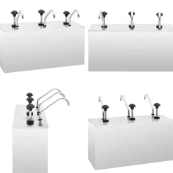 Dressingbehållare rostfritt stål 3 x 3,5 L - Såsbehållare - Dressingbehållare - Home & Living