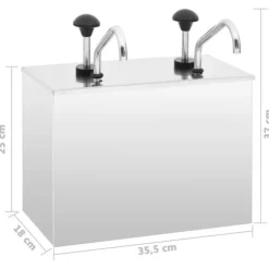 Dressingbehållare rostfritt stål 2 x 3,5 L - Såsbehållare - Dressingbehållare - Home & Living