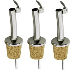 Droppkork i metall och kork 3-pack