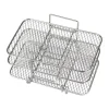 Dual Air Fryer Rack kompatibel för Ninja Multi Layered Dehydrator Racks 304 rostfritt stål Dual Air Fryer Stativ Stativ Air Fryer Tillbehör