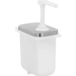 Dubbel dispenser för såser med rostfri pump, 2 x 2 l