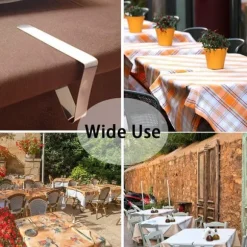 Dukklämmor, picknickbordsklämmor, picknickduksklämmor i rostfritt stål, dukklämmor, dukklämmor - 12-pack