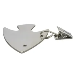 Duktyngder, Fiskdesign, 7.5x6x1 cm, Silver