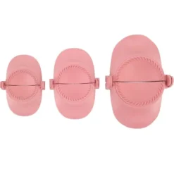 Dumpling Maker Set - 3 storlekar vetehalm Empanadas pressform för matlagning i kök (rosa)